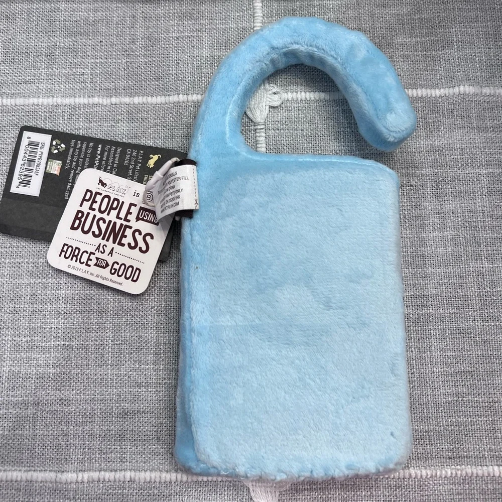 LARGE Blue Plush Dog Door Hanger TOY